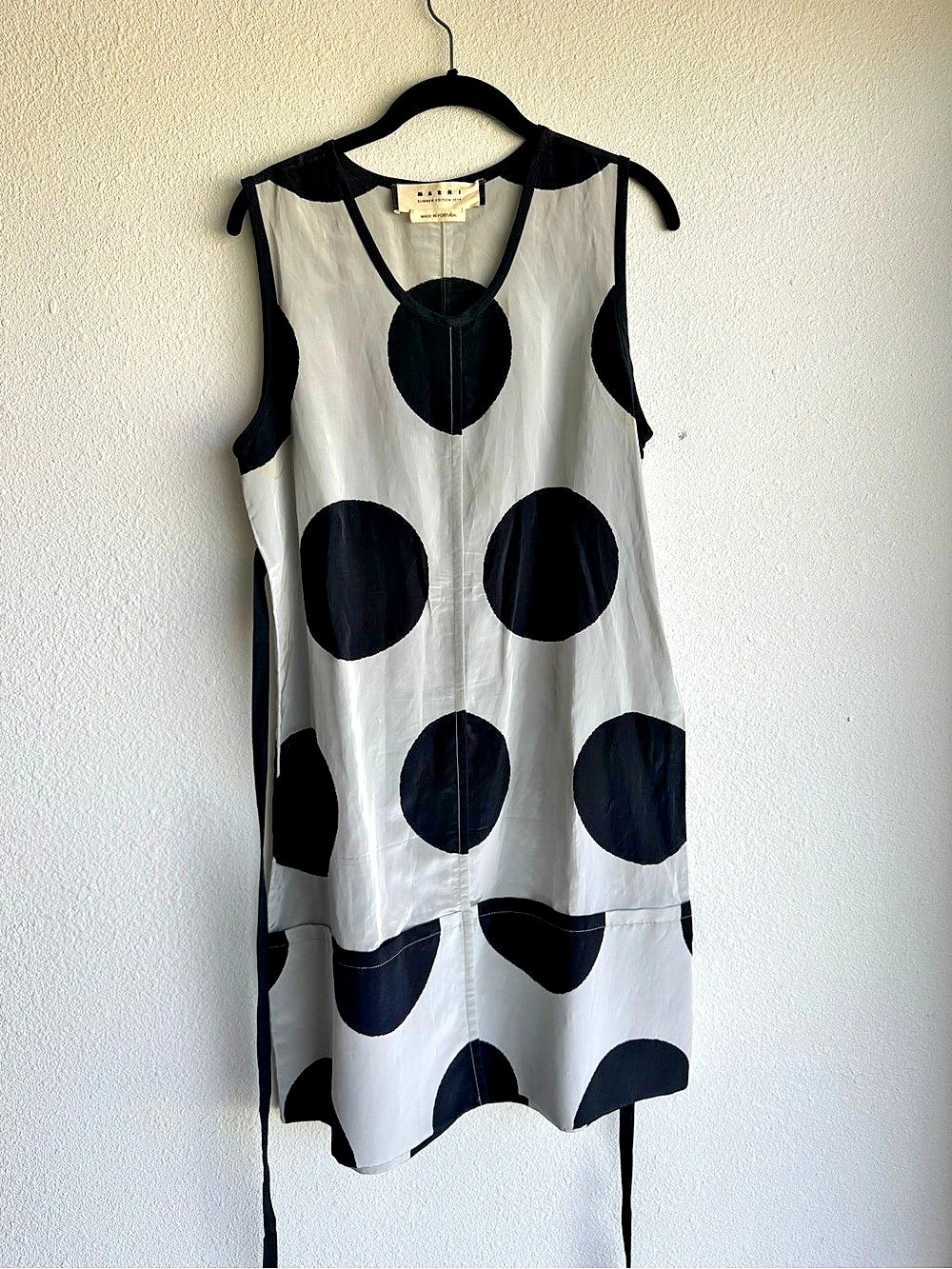 Vintage Marni Summer Edition 2011 Polka Dot Mini Dress in White & Black Size 44